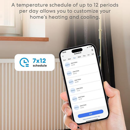 meross - Smart Temperature Controller Thermostat for Heating Control Monitor, Cooling 120V, 15A, 1800W, Works with Apple Home, Alexa, Google Home for crafting