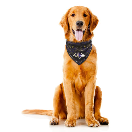 Littlearth NFL Baltimore Ravens Pet Bandana, Team Color, X-Small