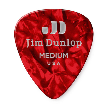 Dunlop 483R09MD Genuine Celluloid, Red Pearloid, M