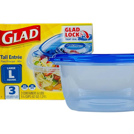 Glad GladWare Tall Entrée Food Storage Containers 