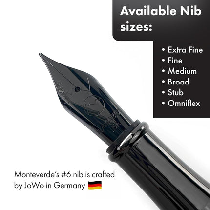 Monteverde Invincia Vega Starlight Purple Fountain Pen - Broad Nib, Artistic Design, Premium Writing Instrument