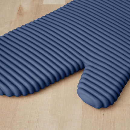 KitchenAid Ribbed Soft Silicone Oven Mitt Set, Blue Willow 2 Count