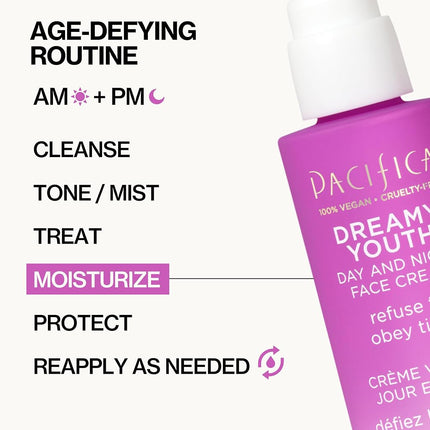 PACIFICA Dreamy Youth Crema Facial de Día y Noche para Unisex 1.7 oz, 50 mililitros