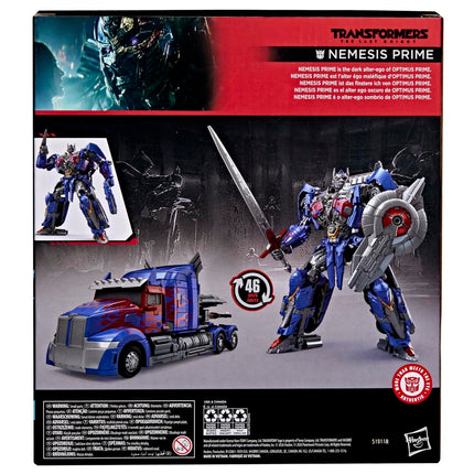 Transformers Studio Series The Last Knight Nemesis Prime, Leader Class 8.5-Inch Converting Action Figure, Robot Toys for Ages 8+