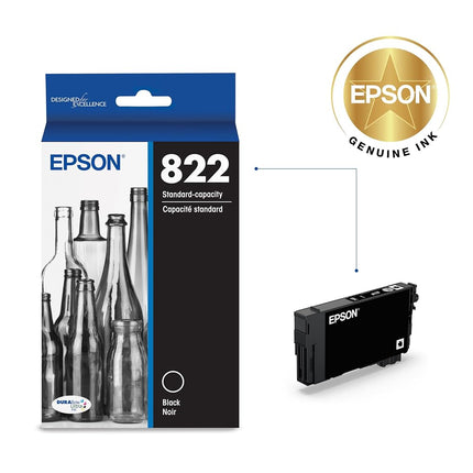 Epson 822 Genuine Standard Capacity Black Ink Cartridge T822120