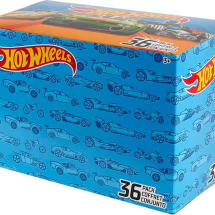 Hot Wheels Pack de 36 Autos, Pack Múltiple de Vehículos Hot Wheels Modernos y Clásicos a Escala 1:64 para Jugar o Exhibir, Regalo para Entusiastas de los Autos, Coleccionistas y Niños de 3 Años en Adelante, GWN98