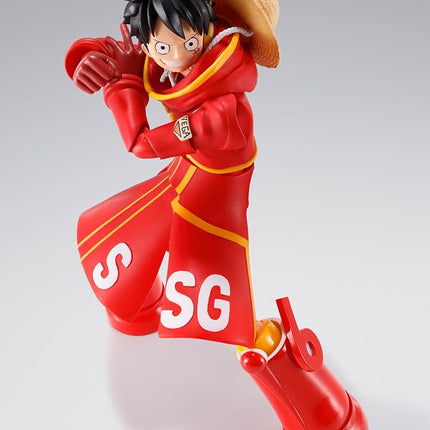 TAMASHII NATIONS S.H. Figuarts One Piece Monkey D. Luffy - Miraishima Egg Head - Approx. 5.9 inches (150 mm), PVC & ABS Pre-Painted Action Figure