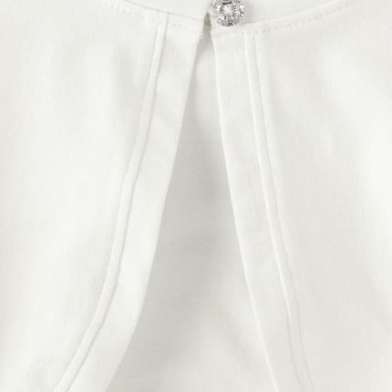 The Children's Place Girls' Long Sleeve Shrug Cardigan, White, Medium