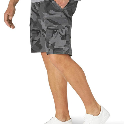 Wrangler Authentics Men's Classic Relaxed Fit Stretch Cargo Short Classic Relaxed Fit Stretch Cargo Shorts, Anthracite Camo, 44