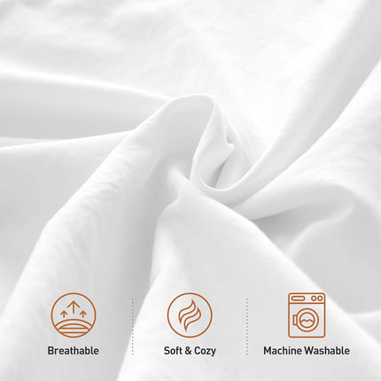 Acanva Oreillers Hypoallergéniques pour Dormir Lot de 2, Standard, Blanc