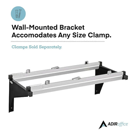 Adir Corp. Drop - Lift Wall Rack for Blueprints - Plans, Black (Without File Hanging Clamps)