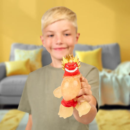 Heroes of Goo Jit Zu Hero Creator with 3 Unique Goo Fillings, Mix, Fill & Create Your Own Stretchy Glow-in-The-Dark Blazagon Action Figure, Play Again and Again