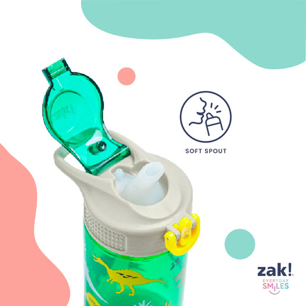 Zak Designs Disney Frozen Sage 16oz Leak-Proof Straw Kids Water Bottle