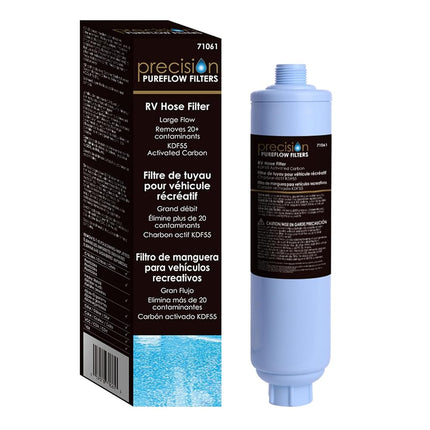 PRECISION PUREFLOW Filtro para Manguera de Jardín, Filtra Agua en Tu RV, Bote o Jardín, 1 Unidad