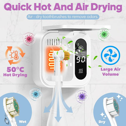 Toothbrush Sanitizer Holder, DRMXBU UV Electric Toothbrush Cleaner Case