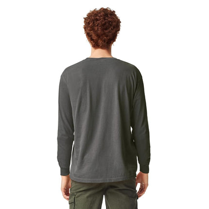 Comfort Colors Men's Adult Long Sleeve Tee T-Shirt, Pepper, Large