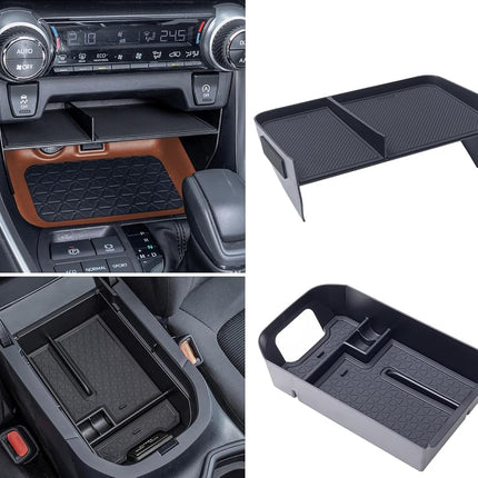 TOPINSTALL 2025 Huge Slots Tray Compatible with 2019-2025 Toyota RAV4 & RAV 4 Prime Accessories, Center Console Tray Divider for Phones with Cases Armrest Box Storage Tray