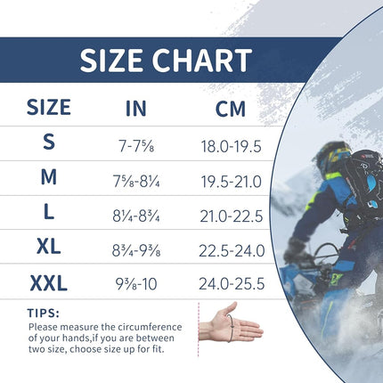 HANDLANDY Waterproof Insulated Work Gloves, 3M Thinsulate Thermal Winter Gloves for Men Women Touch Screen, Warm Ski Snowboard Cold Weather Gloves (XL, Blue)