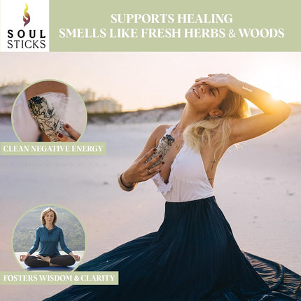 White Sage Smudge Sticks 4 Inch | Organic White Sage Smudging Wands | Bulk Quantities for Home Cleansing, Meditation, & Smudging Rituals | Sustainably Sourced California White Sage (25)