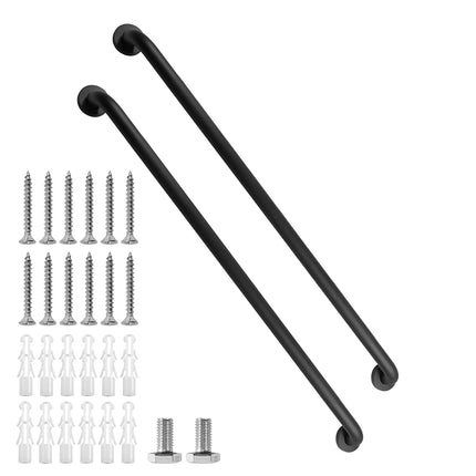 Rackickyer Shower Grab Bar, 2 Pack 39.4 Inch Black