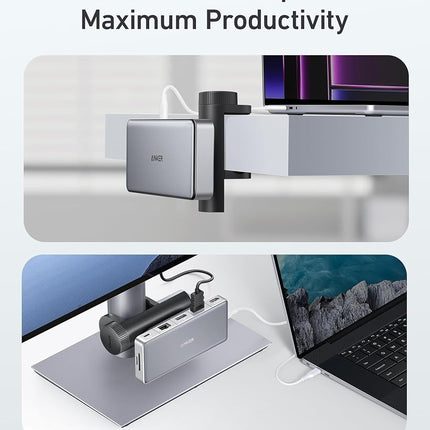Kit de montaje Anker Hub con diseño ajustable, compatible con concentradores USB-C Anker, estaciones de acoplamiento USB4, estaciones de acoplamiento Thunderbolt 4 y mucho más