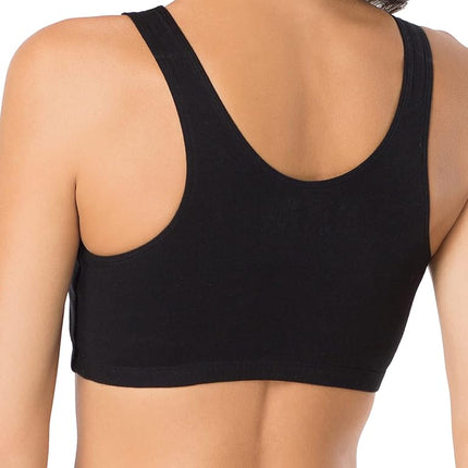 Fruit of the Loom Women's Built Up Tank Style Sports Bra Value Pack, Opaque, Black/Wht/Wht/Heather Grey, 36 (Pack of 4)