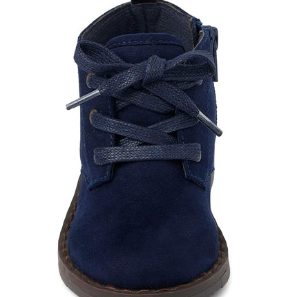 Botines cortos de niño y bebé Gymboree, azul marino, 3 anchos para niño grande