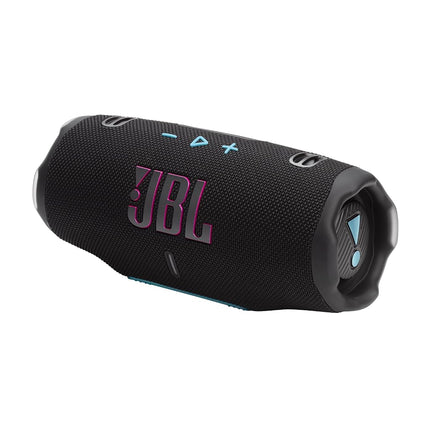JBL Charge 6 - Altavoz Bluetooth Portátil Resistente al Agua y a las Caídas, Sonido JBL Pro Audaz y AI Sound Boost, 28 Horas de Reproducción, Batería Externa Integrada y Incluye una Correa de Transporte Resistente/Extraíble (Negro/Verde azulado)