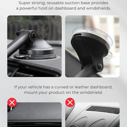 iOttie iTap 3 Magnetic Dash & Windshield Mount Car Phone Holder with Magnetic Ring Adapter. Compatible with Qi2, MagSafe, iPhone, and Android Smartphones.