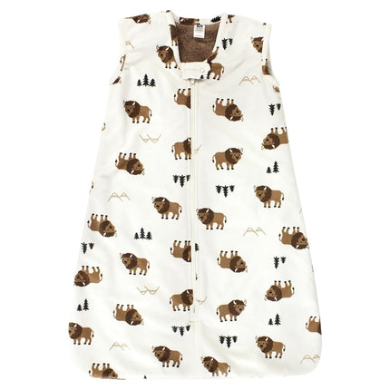 Gigoteuse unisexe en peluche et fausse fourrure Hudson Baby, couverture portable, Wild Buffalo, 0-6 mois, Wild Buffalo, 0-6 mois