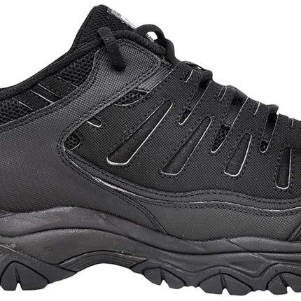 Skechers Men's Cankton Steel Toe Construction Shoe - Electrical Hazard Rated, Memory Foam, Black/Charcoal, 11.5