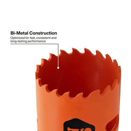 Klein Tools 31016 Bi-Metal Hole Saw, 3.5 cm Circular Saw, Hole Cutter for Metal and Drywall, Sheet Metal Cutter