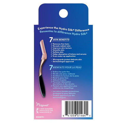 Schick Hydro Silk Dermaplaning Wand Refill Blades, 3ct Dermaplane Microblades for Face