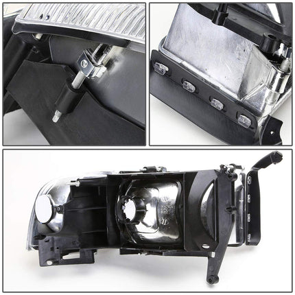 DNA MOTORING HL-OEM-DR94-LEFT OE Style Headlight+Corner Light Replacement For 94-02 Ram Driver Side