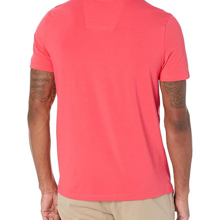 Nautica Men's Solid Crew Neck Short Sleeve Pocket T-shirt T Shirt, Melon Berry, L UK