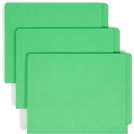 Smead End Tab Folder, Letter, Straight, 11 Point, Green, 100 Per Box (25110)