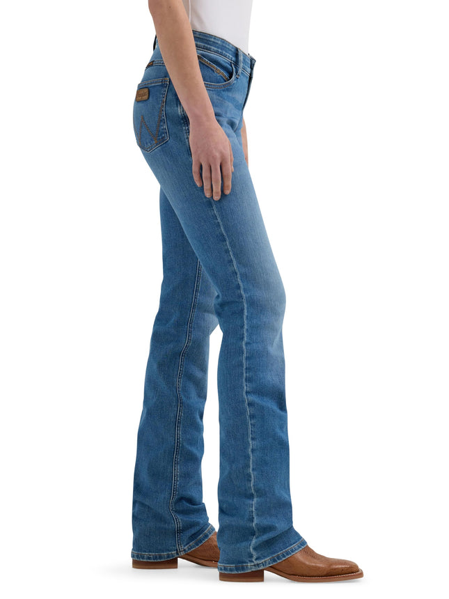 Wrangler Women's Willow Mid Rise Performance Waist Boot Cut Ultimate Riding Jean, Sophia, 28-34