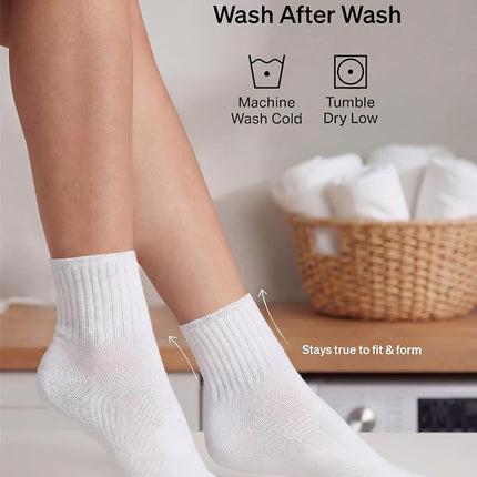 HUE Women's Mini Crew Socks (6-Pack), Beauty - 6 Pair Pack, One size