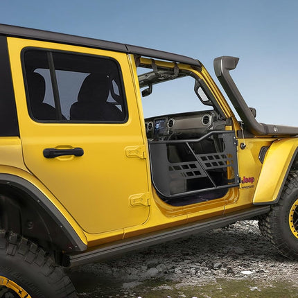 Puertas tubulares VEVOR para Jeep, 2 puertas, estilo caza, con bisagras de alta resistencia y pestillo OE, puertas de Jeep con almohadillas de goma y tubo de acero templado, aptas para Jeep Wrangler JK 2007-2018
