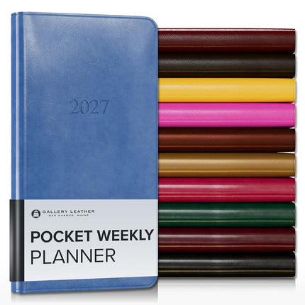 Gallery Leather Pocket Weekly Planner 2026-2027 Ac