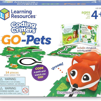 Learning Resources LER3097 Critters Go Scrambles The Fox, STEM, Early Coding Toy, Interactive Pet, Ages 4+