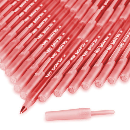 Bolígrafos BIC Round Stic Xtra Life, rojos, punto mediano (1.0 mm), paquete de 36 bolígrafos a granel, cuerpo redondo y flexible para mayor comodidad de escritura, los bolígrafos más vendidos