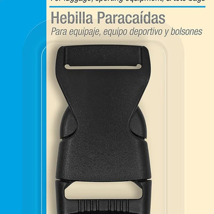 Dritz Contoured Parachute Buckle for 1-Inch Strap, Black, 2.54 cm