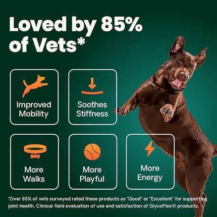 VetriScience Laboratories - GlycoFlex Plus, Hip and Joint for Dogs, 120 Chewable Tablets