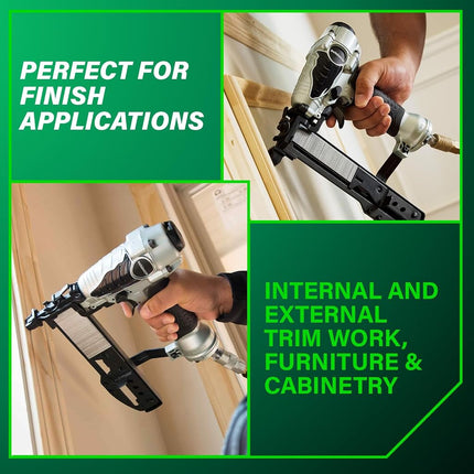 Metabo HPT Finish Stapler, 18 Gauge, 1/4-Inch Narrow Crown Staples, 1/2-Inch up to 1-1/2-Inch Staple Length, Pneumatic (N3804AB3)
