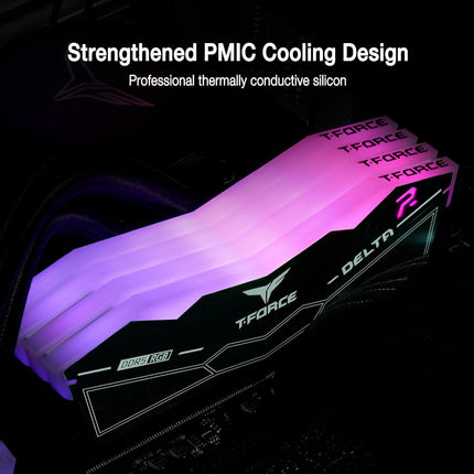 TEAMGROUP T-Force Delta RGB DDR5 32GB (2x16GB) 6400MHz (PC5-51200) CL40 for Z690 Desktop Computer - FF3D532G6400HC40BDC01