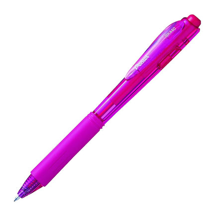 Pentel BK440 Retractable Ballpoint Pen and Ergonomic Triangular Grip Zone Pack of 12 Pink