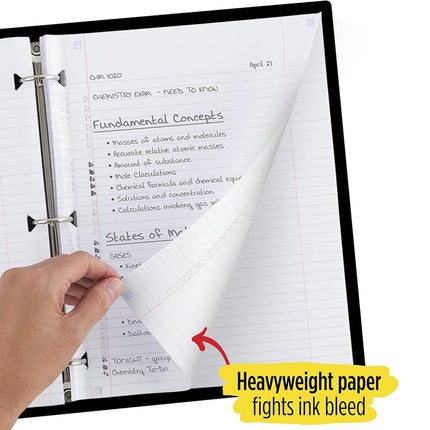Five Star Loose Leaf Paper + Study App, 4 Pack, 3 Hole Punched, Reinforced Filler Paper, College Ruled Paper, 11" x 8-1/2", 100 Sheets/Pack (38032)
