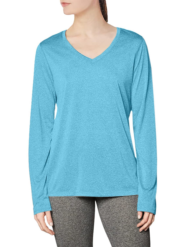 Hanes Womens O9309 Athletic Shirt, Underwater Blue Heather, X-Large