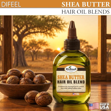 Difeel Sunflower Mega Care Shea Butter Oil, 2.5 Ounce